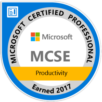 MCSE: Productivity — Certified 2017