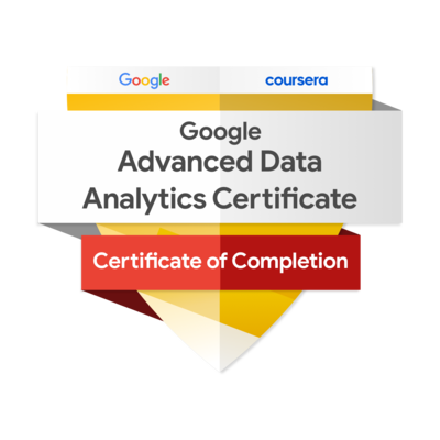 Google Advanced Data Analytics Certificate